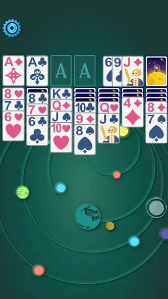 Скачать Solitaire Space™ — Модификация Безлимитные подсказки и отмены ходов — скриншот 4