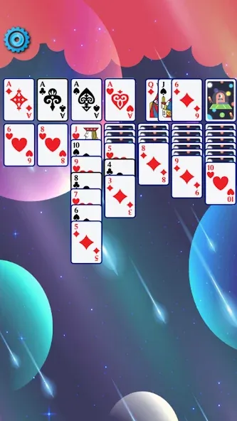 Скачать Solitaire Space™ — Модификация Безлимитные подсказки и отмены ходов — скриншот 5