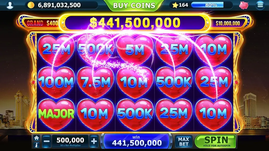 Скачать взлом Slots of Vegas на Андроид — Безлимитные монеты и джекпоты — скриншот 2 Скачать взлом Slots of Vegas на Андроид — Безлимитные монеты и джекпоты — скриншот 2