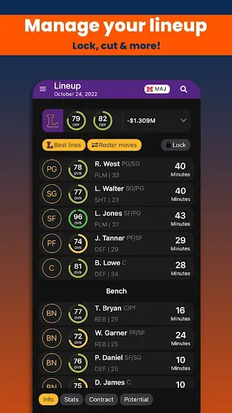 Скачать взлом Basketball Legacy Manager 23 на Андроид — Безлимитные деньги и все команды — скриншот 1