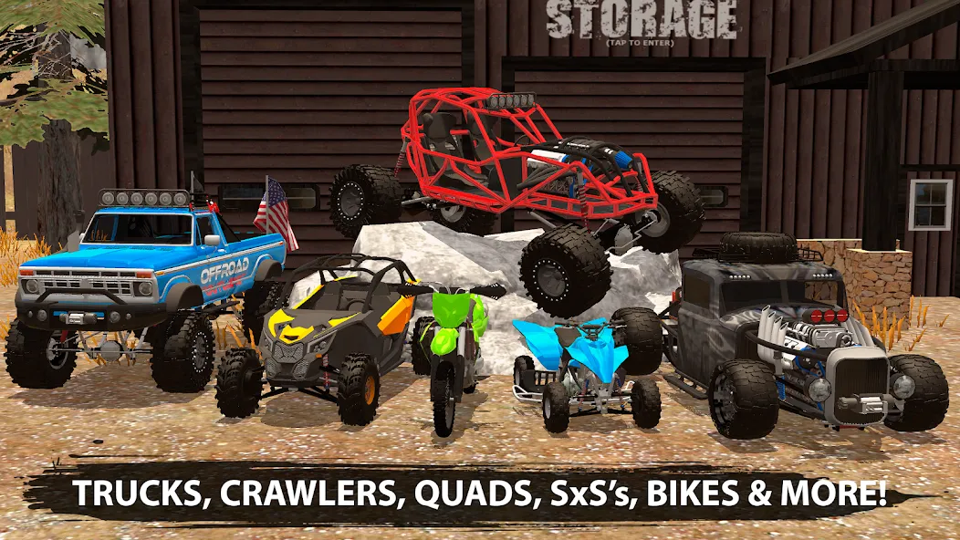 Скачать взлом Offroad Outlaws на Андроид — Безлимитные деньги и все машины открыты — скриншот 1