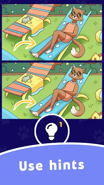 Скачать Find Differences: Cute Cats — Последняя версия (Безлимитные подсказки и открыты все уровни) — скриншот 5 Скачать Find Differences: Cute Cats — Последняя версия (Безлимитные подсказки и открыты все уровни) — скриншот 5