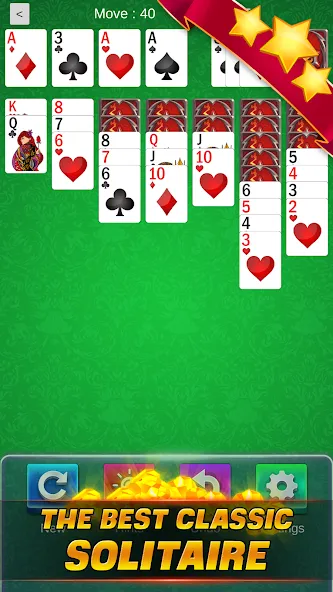 Solitaire Classic — Взломанная версия (Без рекламы и все карты открыты) — скриншот 1