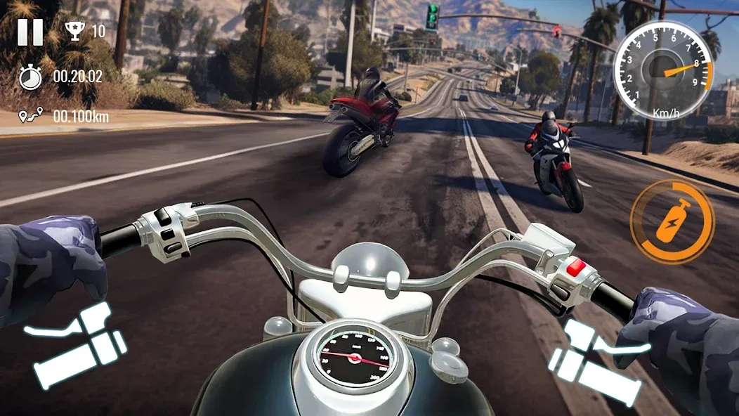 Скачать Traffic Bike Driving Simulator на Андроид — Безлимитные деньги и открыты мотоциклы — скриншот 2 Скачать Traffic Bike Driving Simulator на Андроид — Безлимитные деньги и открыты мотоциклы — скриншот 2