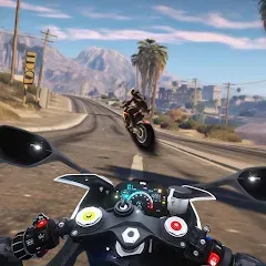 Скачать Traffic Bike Driving Simulator на Андроид — Безлимитные деньги и открыты мотоциклы