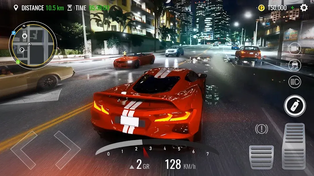 Traffic Driving Car Simulator на Андроид — Безлимитные деньги и топливо — скриншот 1 Traffic Driving Car Simulator на Андроид — Безлимитные деньги и топливо — скриншот 1