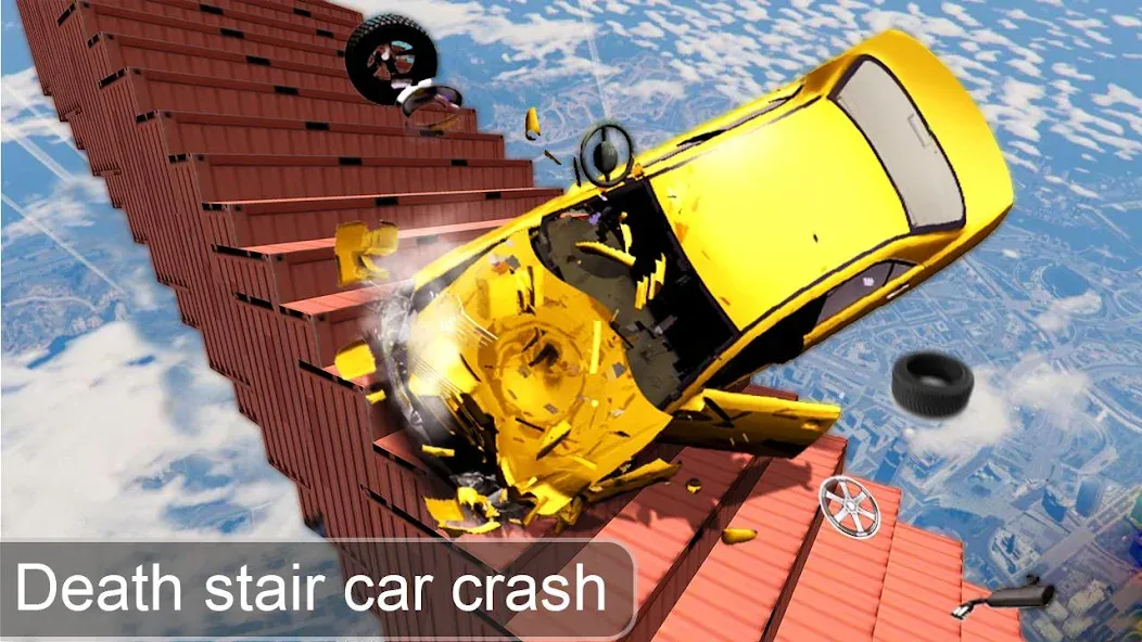 Beam Drive Crash Death Stair C — Мод: Разблокированы все уровни и машины — скриншот 1 Beam Drive Crash Death Stair C — Мод: Разблокированы все уровни и машины — скриншот 1