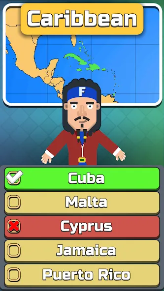 Скачать Geography: Flags Quiz Game MOD APK — Открыты все флаги и уровни — скриншот 2