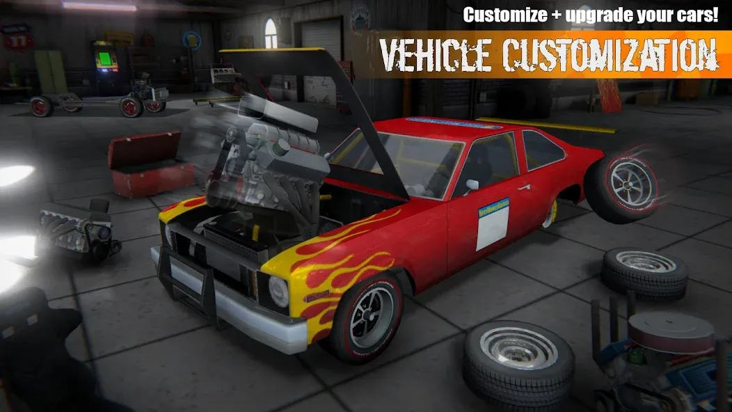 Скачать Demolition Derby 3 MOD APK — Безлимитные деньги и топливo — скриншот 5