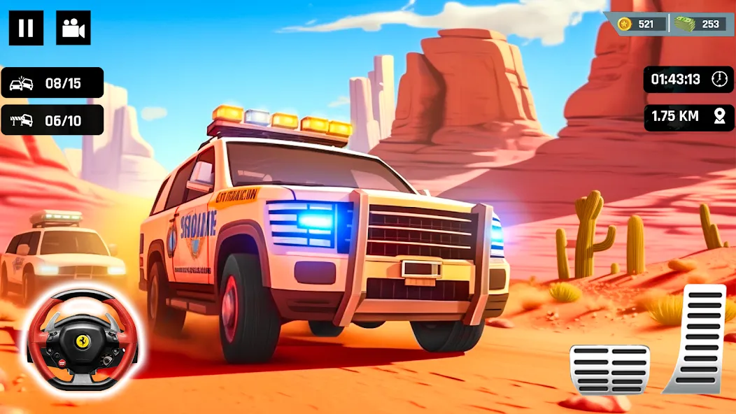 Police Car Kids Driving Game MOD — Новые полицейские машины и задания на Андроид — скриншот 2