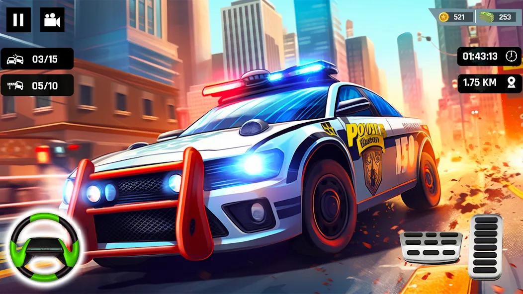 Police Car Kids Driving Game MOD — Новые полицейские машины и задания на Андроид — скриншот 5