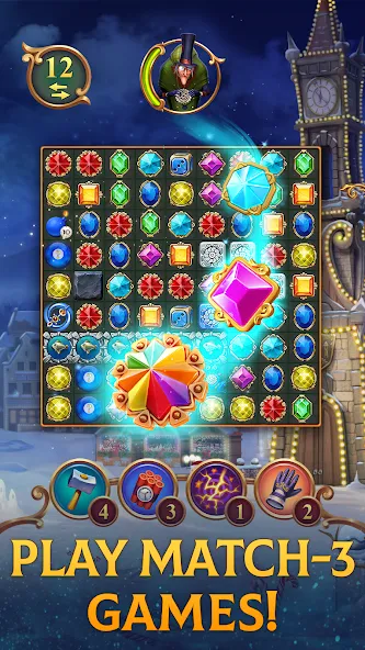 Скачать Clockmaker: Jewel Match 3 Game на телефон — Безлимитные монеты и жизни — скриншот 1