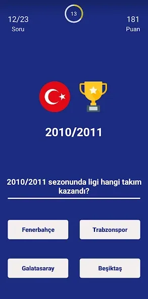 Скачать Türkiye Süper Ligi Bilgi Oyunu с модом — Безлимитные подсказки и очки — скриншот 3