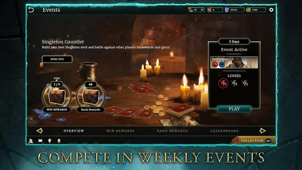 Взломанная The Elder Scrolls: Legends на Андроид — Безлимитные деньги и открыты все карты — скриншот 2