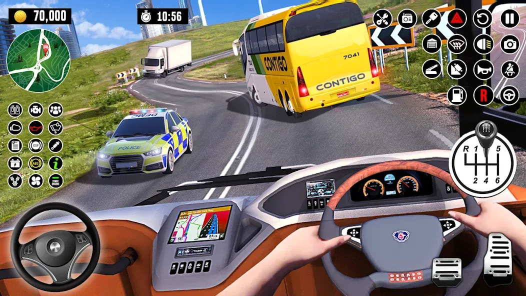 Bus Driving School : Bus Games — Взломанная версия (Безлимитные деньги и открыты все уровни) — скриншот 4
