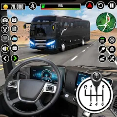 Bus Driving School : Bus Games — Взломанная версия (Безлимитные деньги и открыты все уровни)
