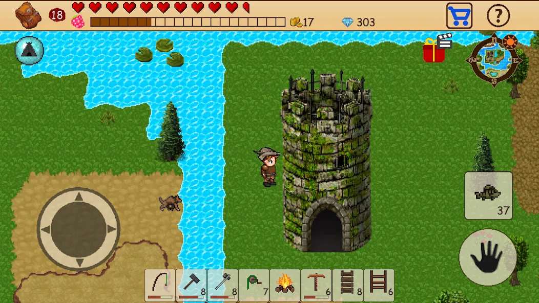 Взломанная Survival RPG: Open World Pixel на Андроид — Безлимитные ресурсы и здоровье — скриншот 3