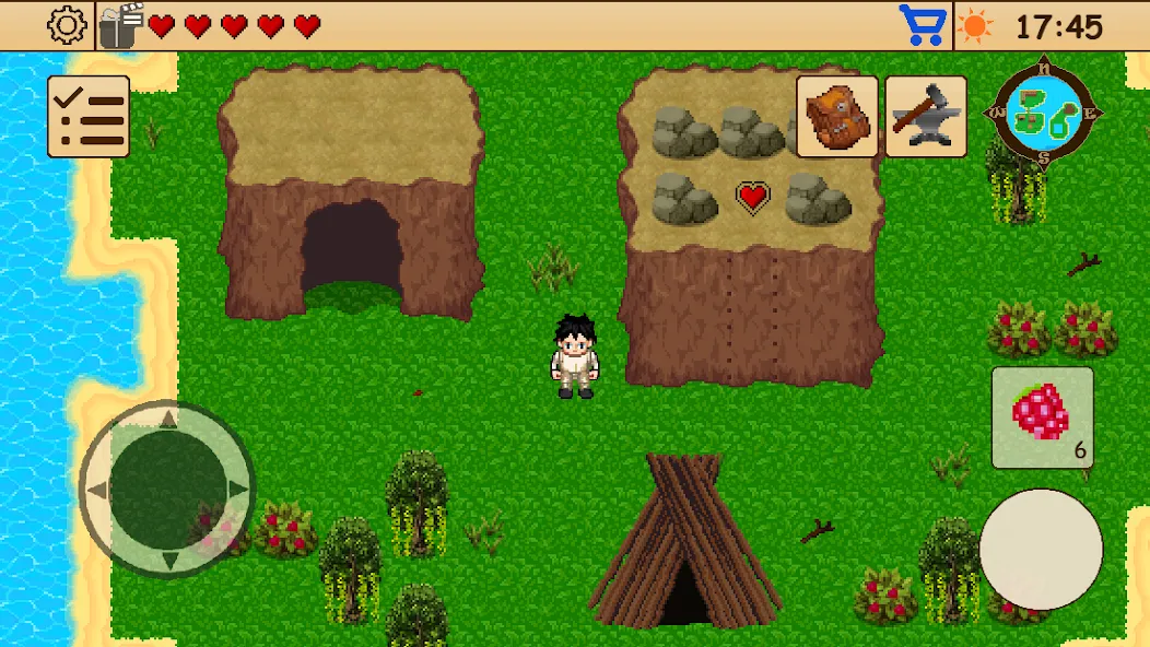 Скачать Survival RPG 1: Island Escape — Последняя версия (Безлимитные ресурсы и здоровье) — скриншот 3