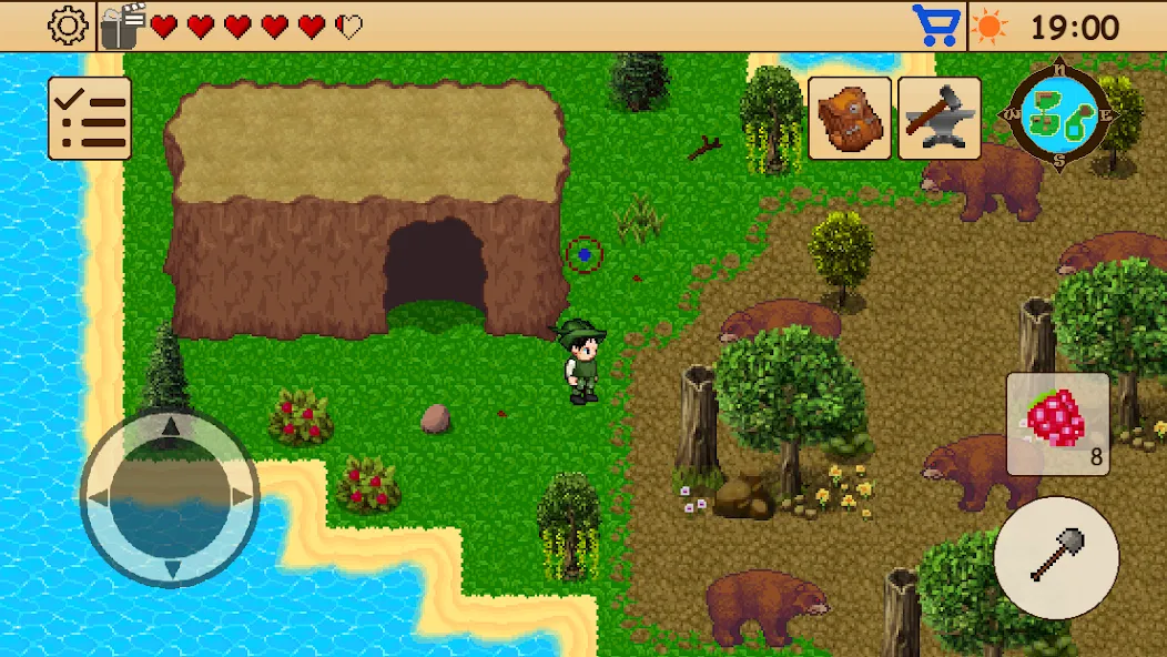 Скачать Survival RPG 1: Island Escape — Последняя версия (Безлимитные ресурсы и здоровье) — скриншот 5