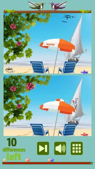 Скачать Find 10 Differences MOD APK — Подсказки без ограничений и все уровни открыты — скриншот 1