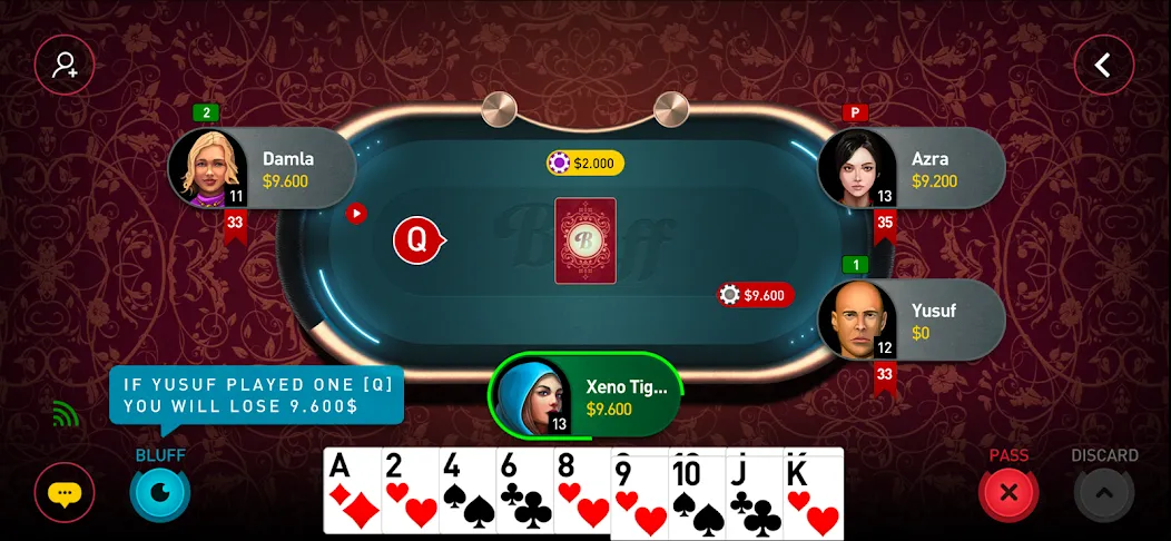 Bluff Game (Мод Взломанные карты и безлимитные ходы) — скриншот 3