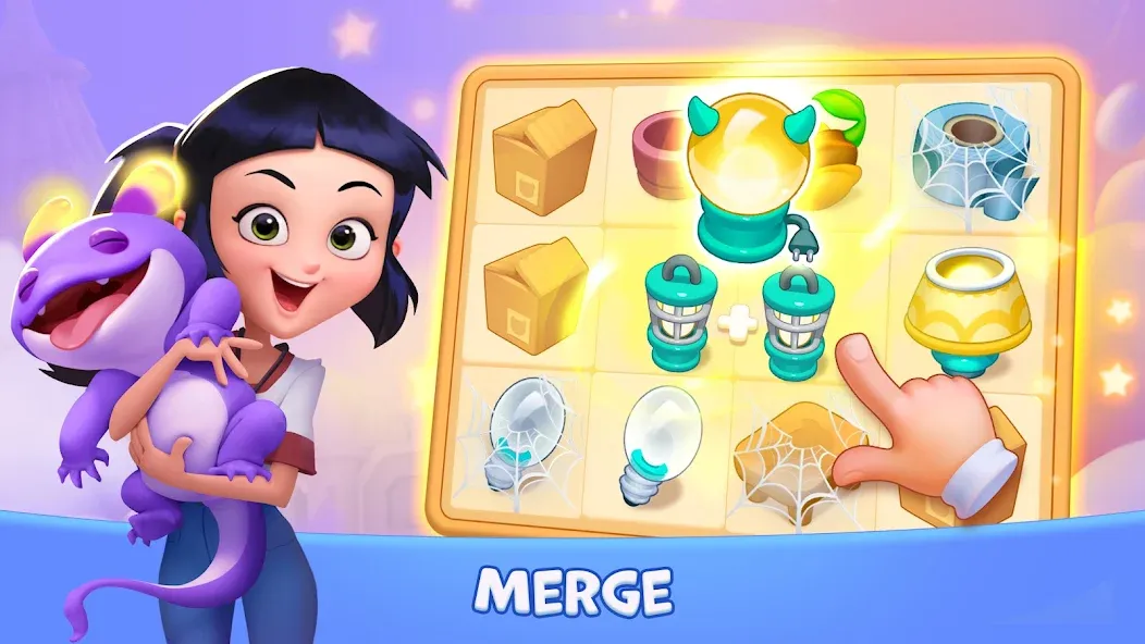 Lucy’s Ville: Fabulous Merge MOD APK — Безлимитные монеты и энергия — скриншот 2