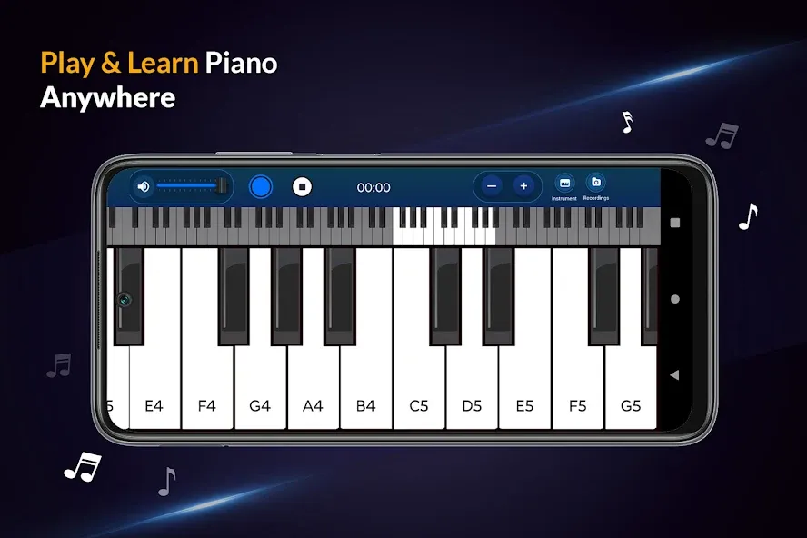 Скачать Real Piano Keyboard — Реалистичный звук и безлимитные ноты — скриншот 1