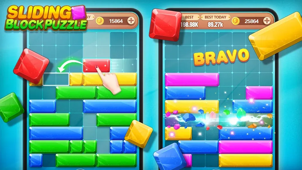 Block Crush - Puzzle Game (Мод Без рекламы и бесконечные подсказки) — скриншот 2