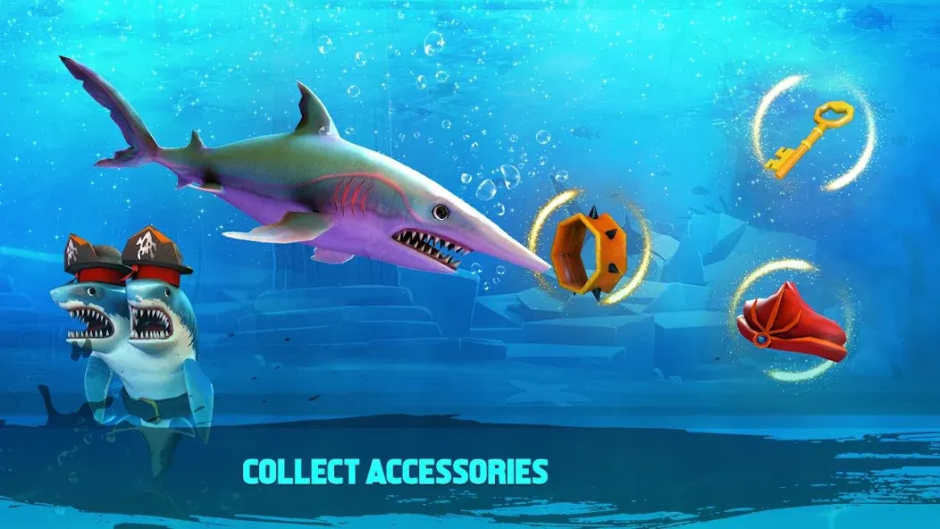 Скачать взлом Double Head Shark Attack PVP на Андроид — Безлимитные деньги и усиленный урон — скриншот 3