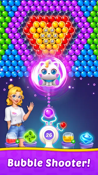 Скачать Bubble Shooter Home с модом — Безлимитные монеты и все уровни — скриншот 1