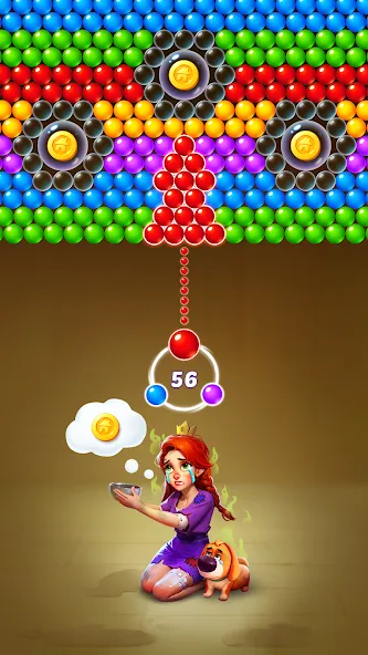 Bubble Shooter Kingdom Mod APK Безлимитные монеты и жизни — Скачать на Андроид — скриншот 1