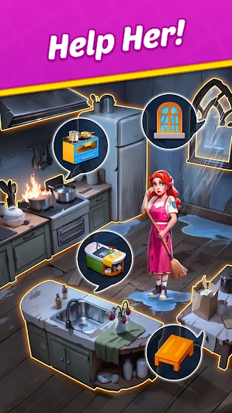 Jewel Manor - Home Design MOD APK на Android — Безлимитные деньги и открыты все уровни — скриншот 4
