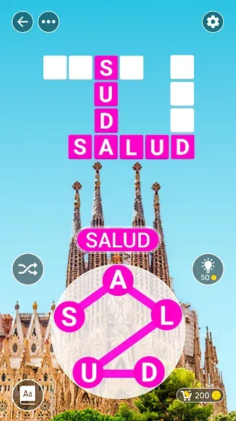 Скачать Ciudad de Palabras: Crucigrama MOD APK — Без рекламы и все подсказки — скриншот 4