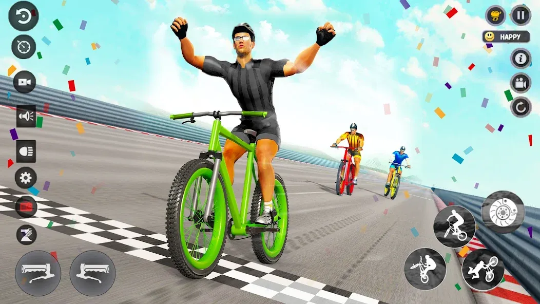 Скачать BMX Cycle Race 3d Cycle Games — Последняя версия (Безлимитные деньги и все велосипеды) — скриншот 3