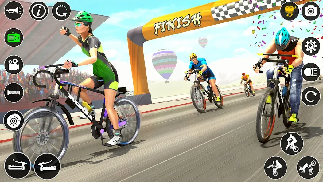 Скачать BMX Cycle Race 3d Cycle Games — Последняя версия (Безлимитные деньги и все велосипеды) — скриншот 4