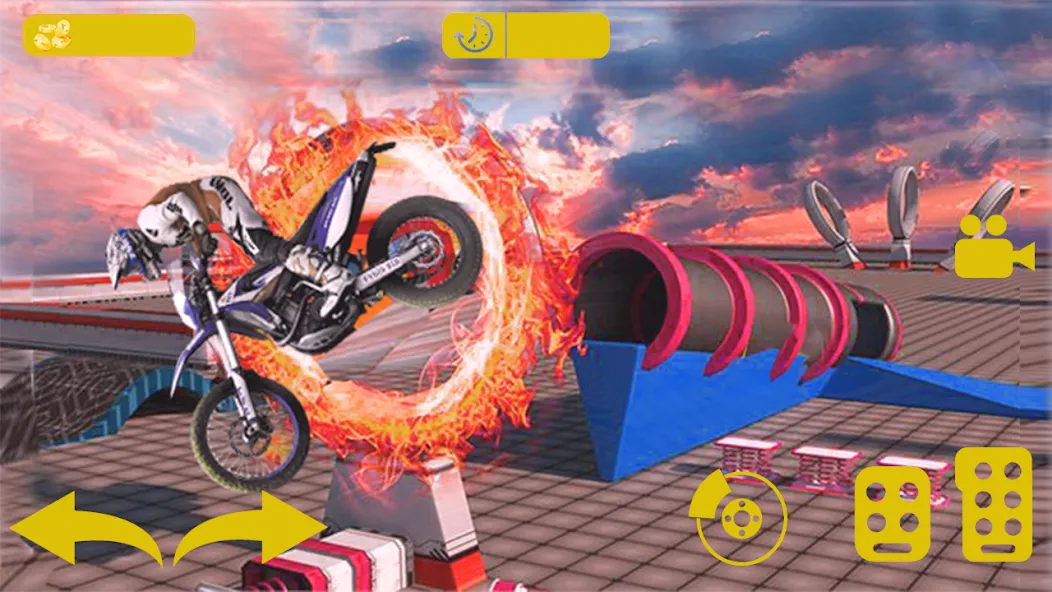 Взломанная Bike stunt 3d games-Bike games на Андроид — Открыты все мотоциклы и уровни — скриншот 4