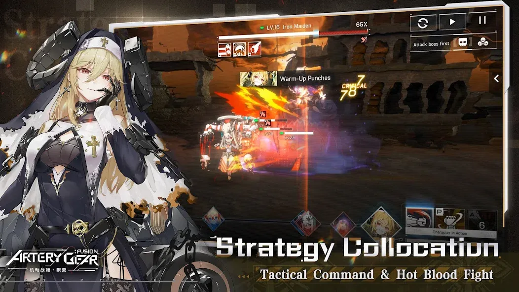 Artery Gear: Fusion MOD APK на Android — Безлимитные ресурсы и усиленные герои — скриншот 3