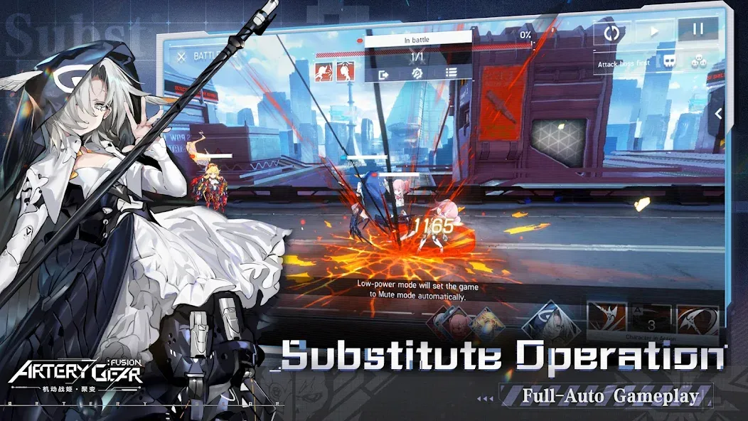 Artery Gear: Fusion MOD APK на Android — Безлимитные ресурсы и усиленные герои — скриншот 4