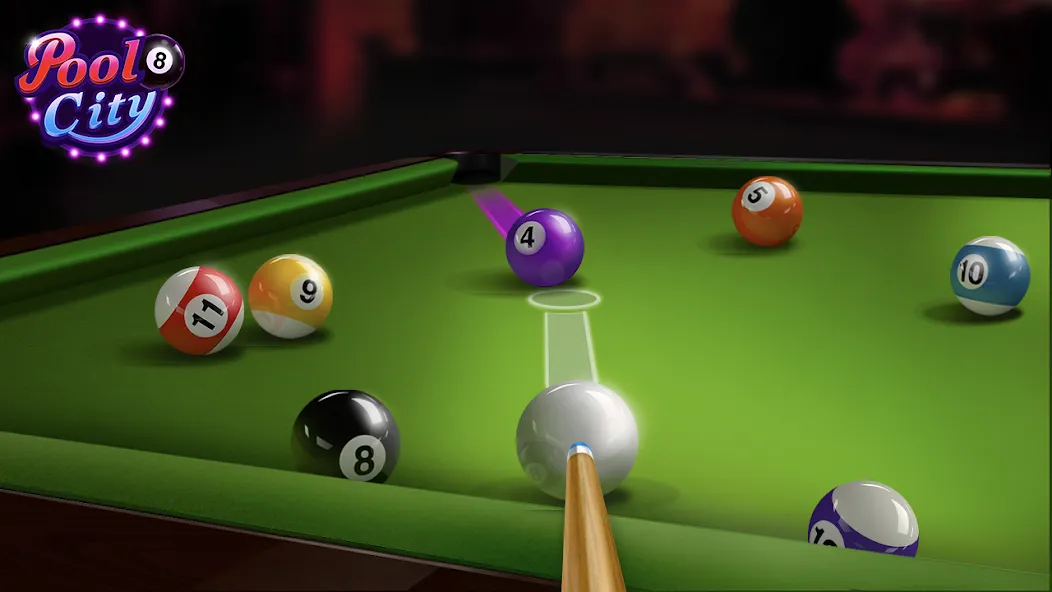 Скачать Pooking - Billiards City (Мод: Безлимитные монеты и все уровни открыты) на Андроид — скриншот 1