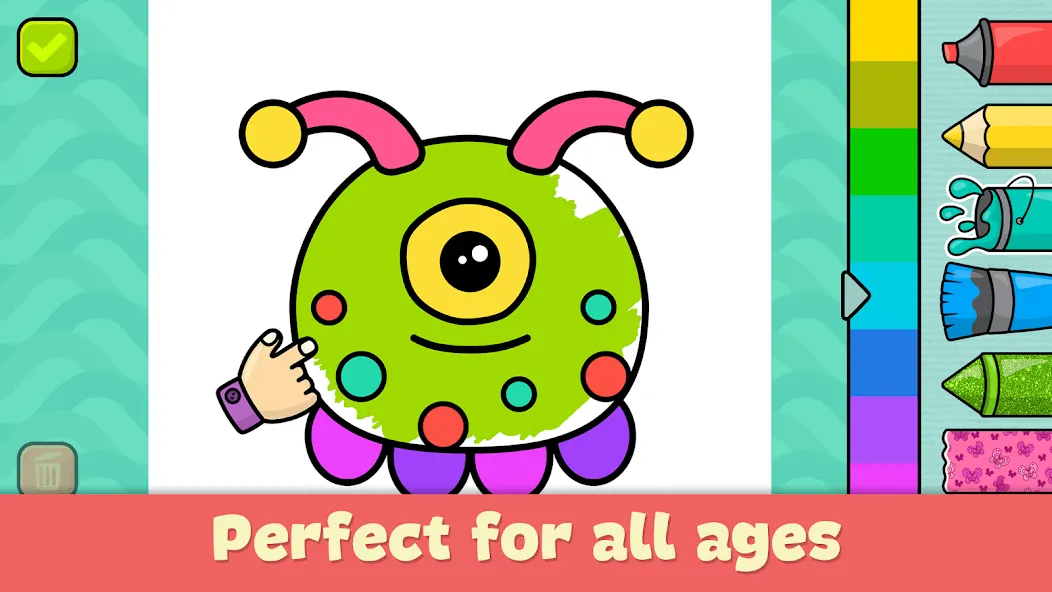 Coloring Book - Games for Kids — Мод: Все раскраски и палитры открыты — скриншот 1 Coloring Book - Games for Kids — Мод: Все раскраски и палитры открыты — скриншот 1