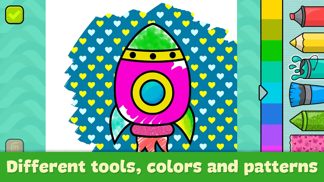Coloring Book - Games for Kids — Мод: Все раскраски и палитры открыты — скриншот 2 Coloring Book - Games for Kids — Мод: Все раскраски и палитры открыты — скриншот 2