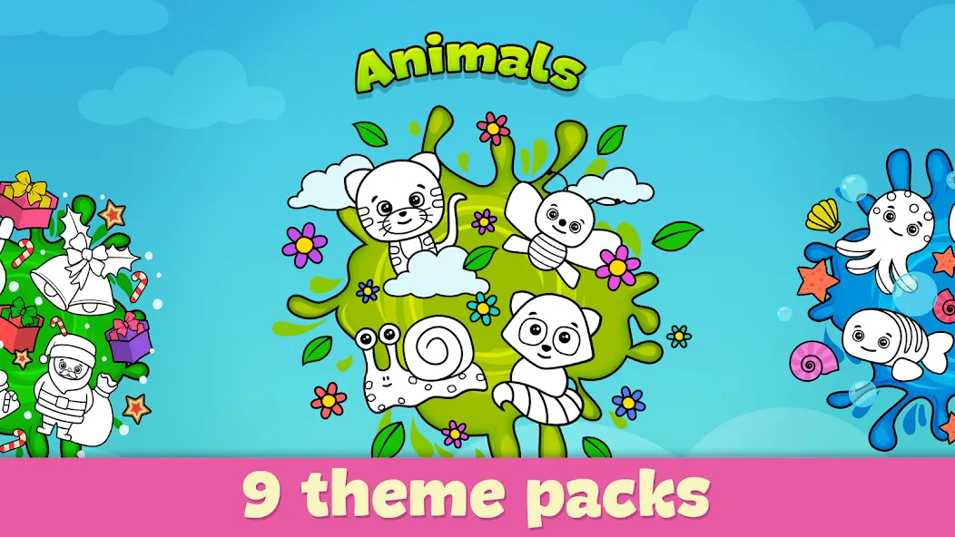 Coloring Book - Games for Kids — Мод: Все раскраски и палитры открыты — скриншот 4 Coloring Book - Games for Kids — Мод: Все раскраски и палитры открыты — скриншот 4