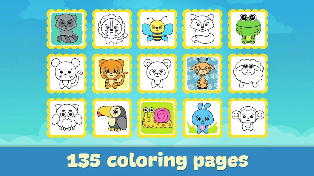 Coloring Book - Games for Kids — Мод: Все раскраски и палитры открыты — скриншот 5 Coloring Book - Games for Kids — Мод: Все раскраски и палитры открыты — скриншот 5