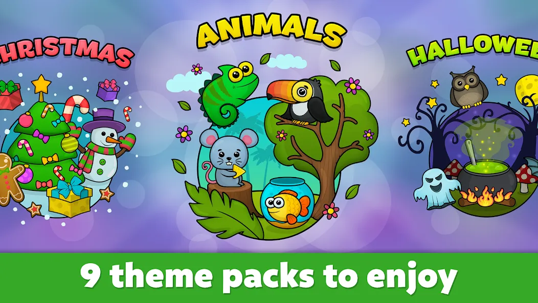 Kids Puzzle Games 2-5 years MOD APK на Android — Открыты все пазлы и подсказки — скриншот 4