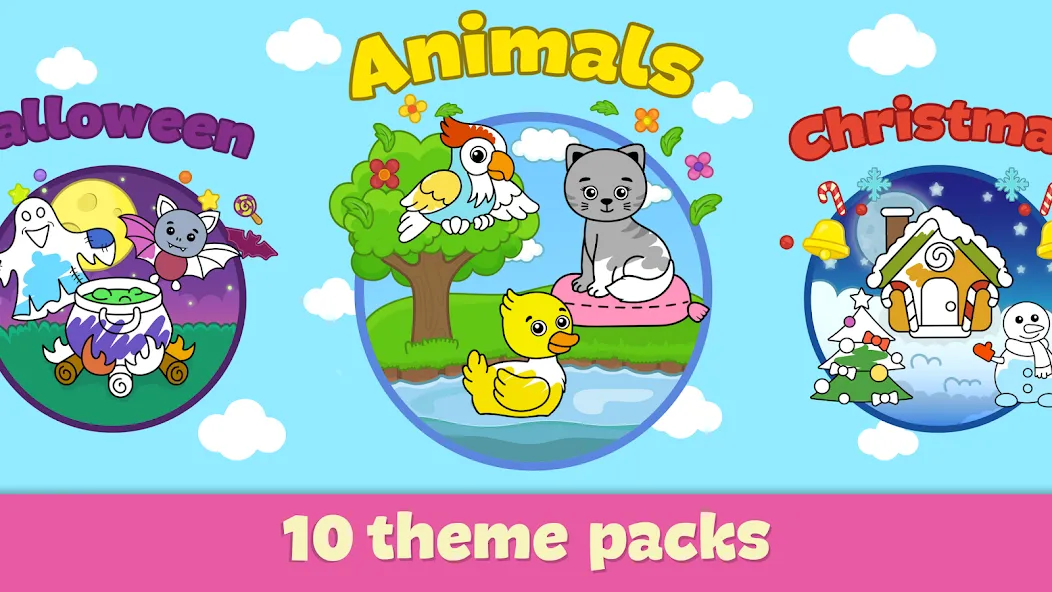 Kids Coloring & Drawing Games — Взломанная версия (Разблокированы все раскраски) — скриншот 4