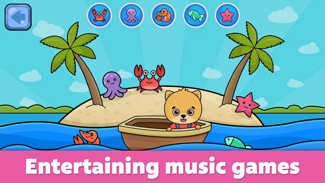 Скачать Baby Piano: Kids Music Games (Мод: Разблокированы все музыкальные инструменты) на Андроид — скриншот 4