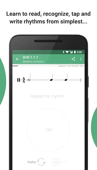 Complete Rhythm Trainer на Андроид — Мод Улучшенный ритм и открытые упражнения — скриншот 3 Complete Rhythm Trainer на Андроид — Мод Улучшенный ритм и открытые упражнения — скриншот 3