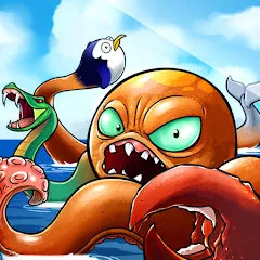 Скачать взлом Crazy Octopus на Андроид — Безлимитные монеты и усиленное оружие