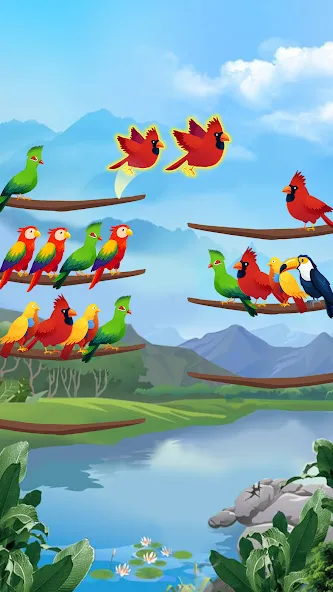 Скачать Bird Sort - Color Puzzle — Модификация Без рекламы и все уровни открыты — скриншот 2 Скачать Bird Sort - Color Puzzle — Модификация Без рекламы и все уровни открыты — скриншот 2