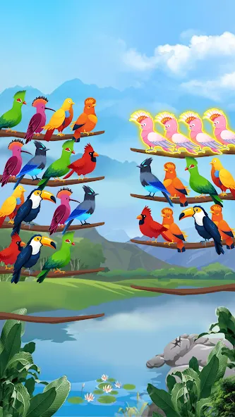 Скачать Bird Sort - Color Puzzle — Модификация Без рекламы и все уровни открыты — скриншот 3 Скачать Bird Sort - Color Puzzle — Модификация Без рекламы и все уровни открыты — скриншот 3
